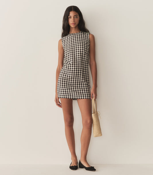 DÔEN Women Coralie Dress - Black Marilyn Gingham