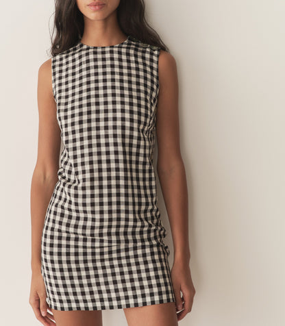 DÔEN Women Coralie Dress - Black Marilyn Gingham
