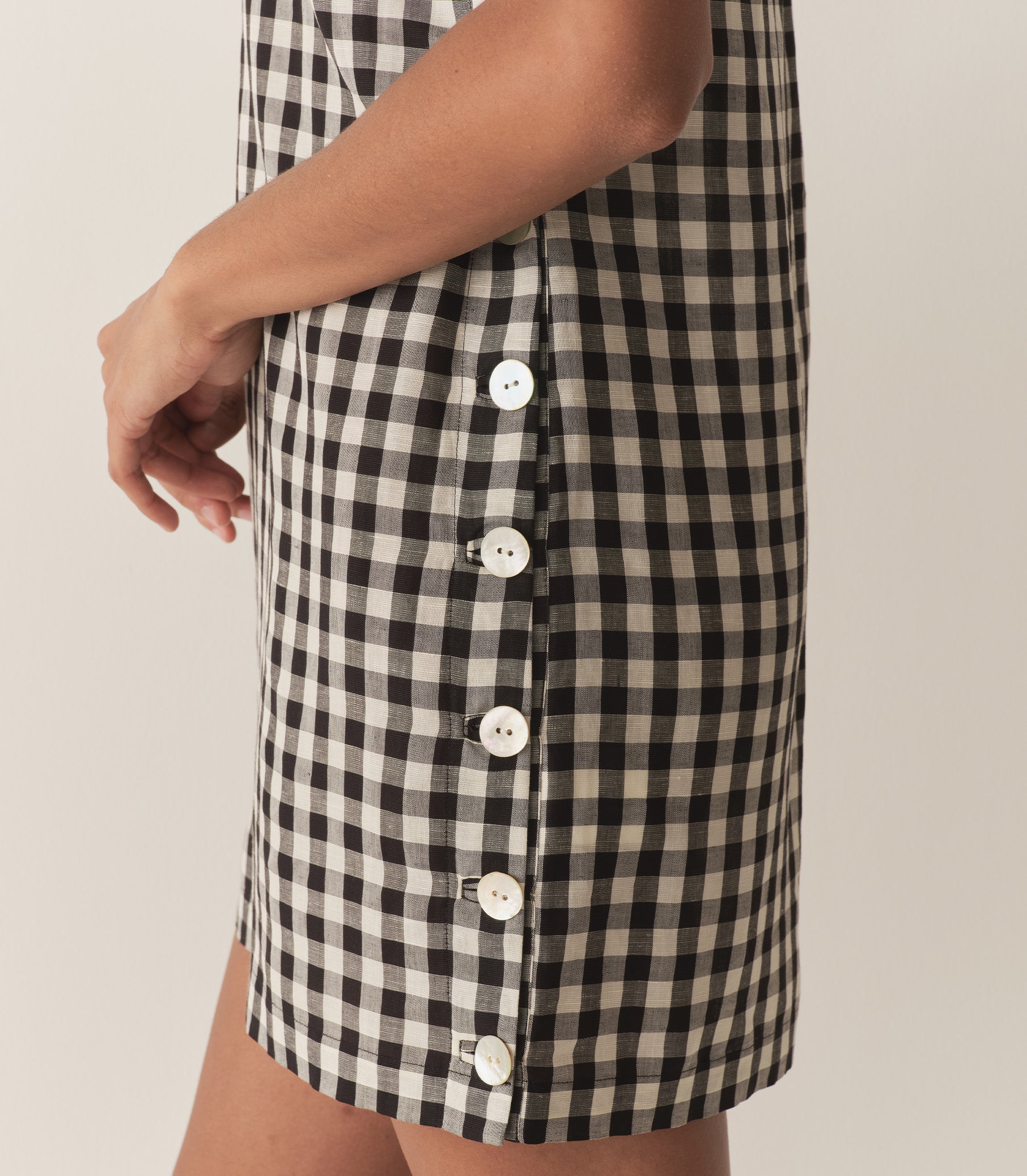 DÔEN Women Coralie Dress - Black Marilyn Gingham