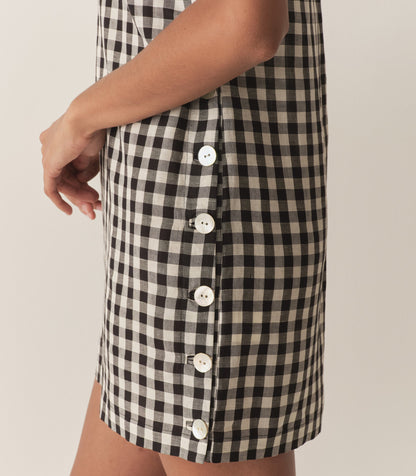 DÔEN Women Coralie Dress - Black Marilyn Gingham