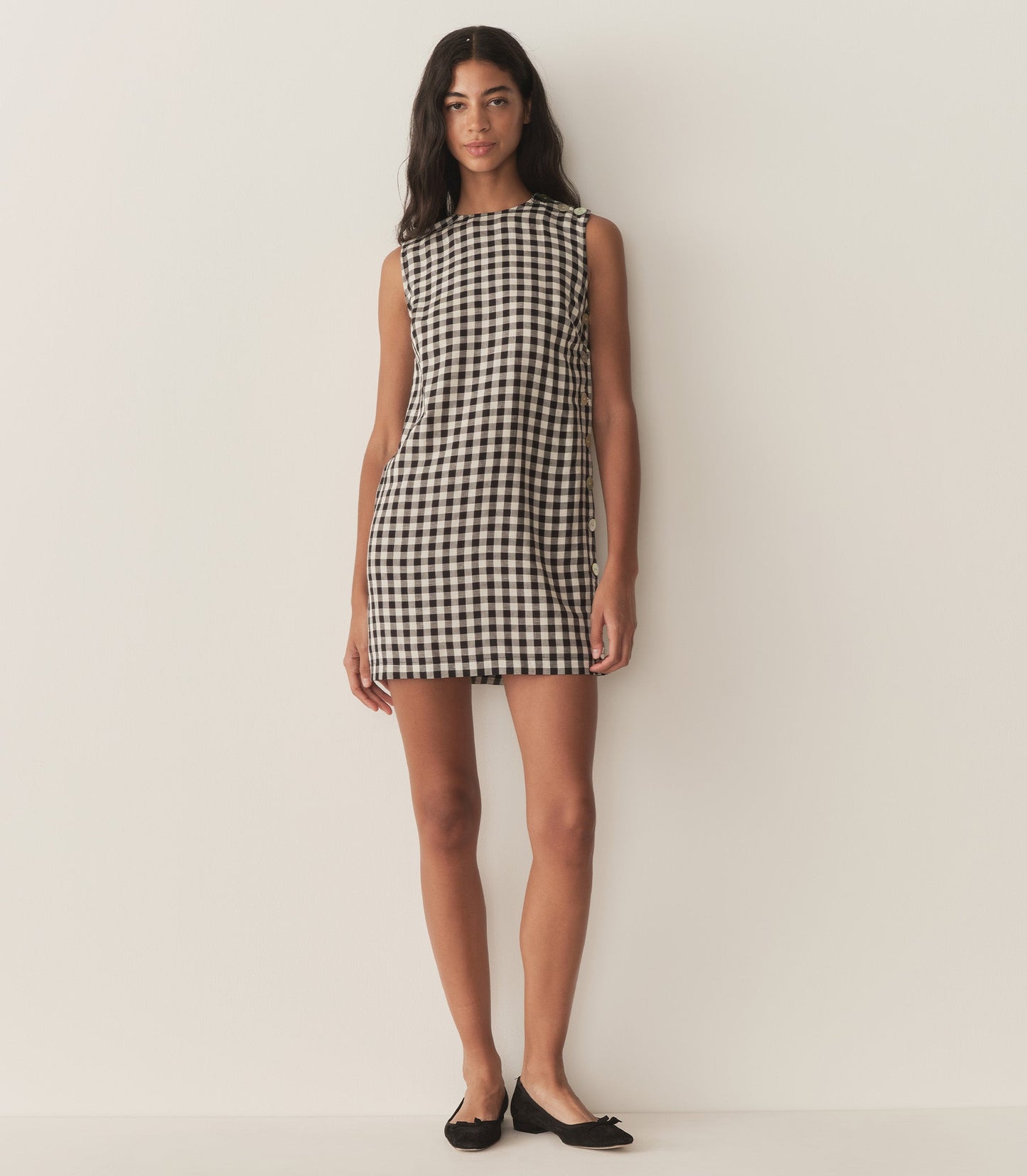 DÔEN Women Coralie Dress - Black Marilyn Gingham
