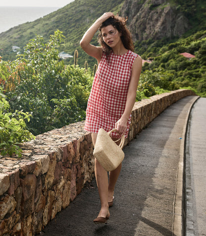 DÔEN Women Coralie Dress - Scarlet Marilyn Gingham
