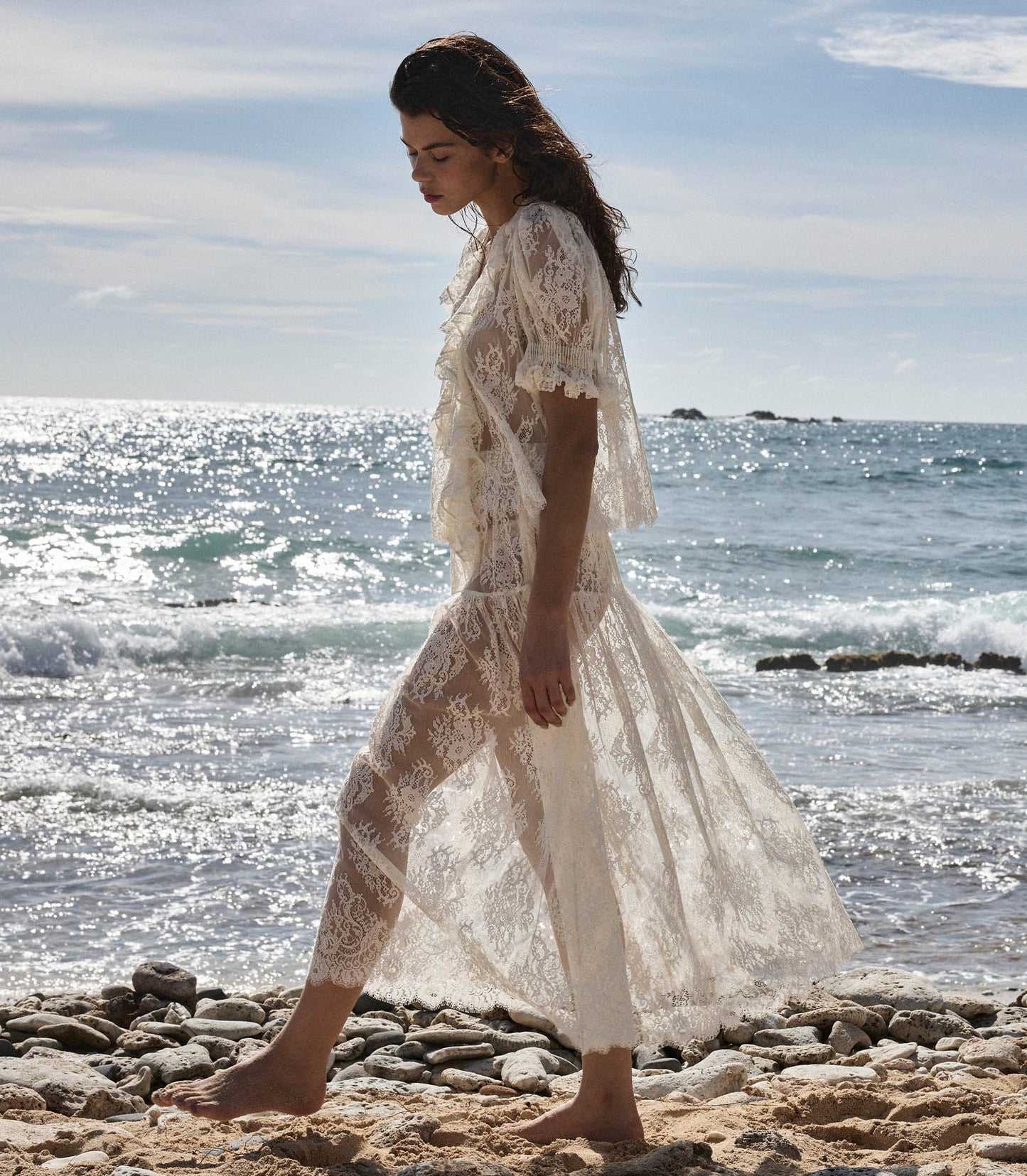 DÔEN Women Sebastiane Skirt - Sea Salt