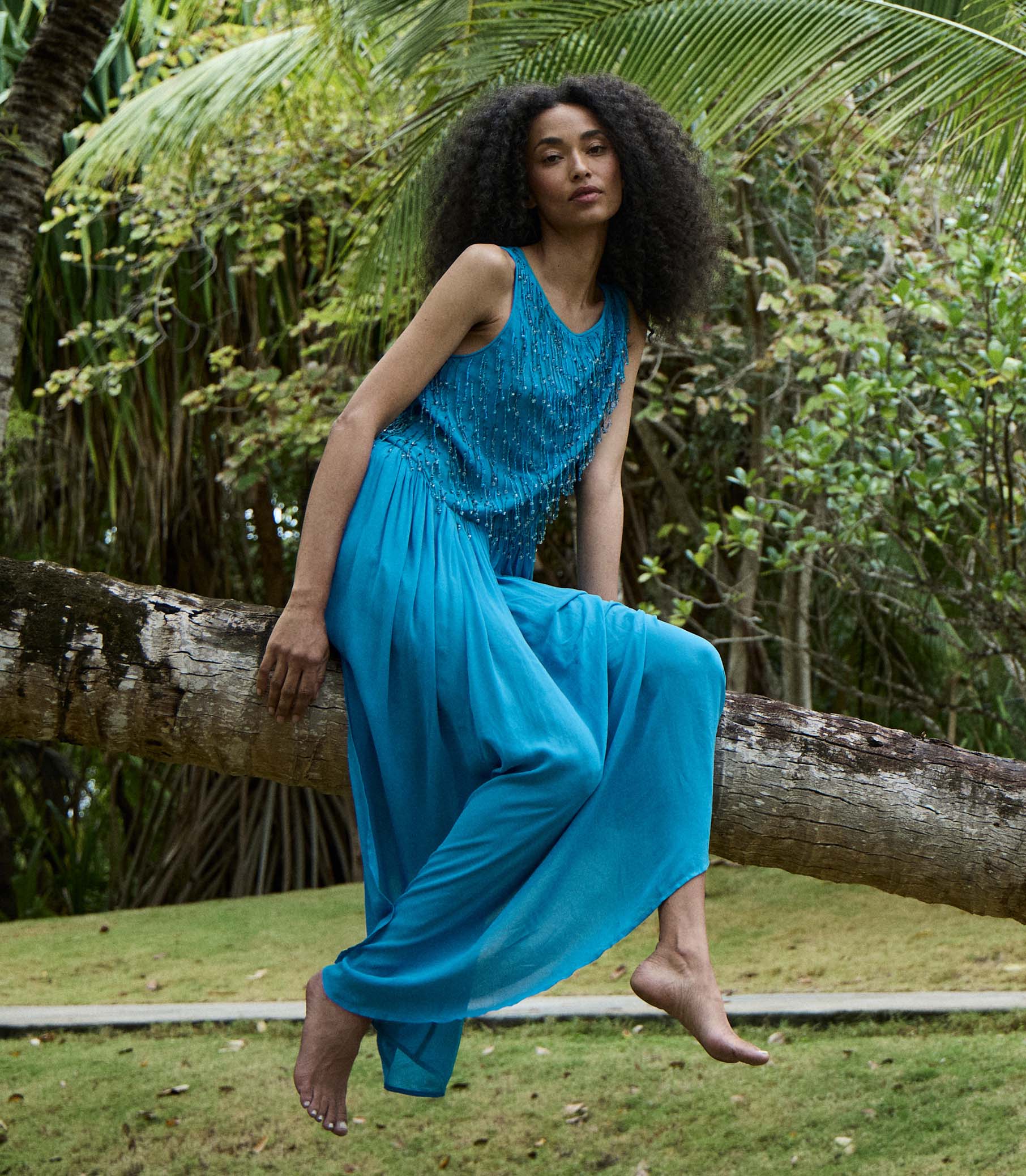 DÔEN Women Donyale Dress - Blue Grotto