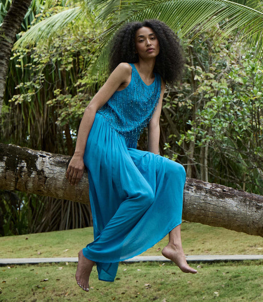 DÔEN Women Donyale Dress - Blue Grotto