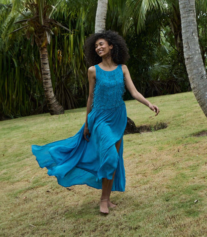 DÔEN Women Donyale Dress - Blue Grotto