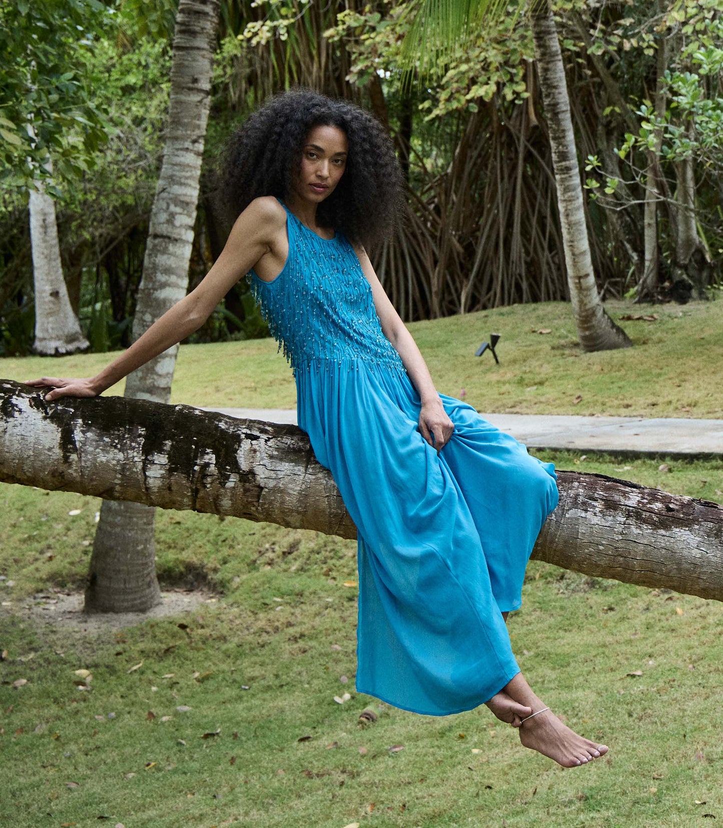 DÔEN Women Donyale Dress - Blue Grotto