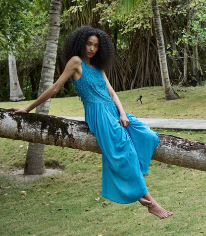 DÔEN Women Donyale Dress - Blue Grotto