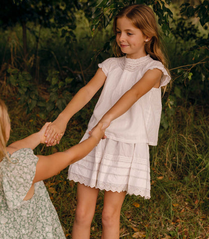 DÔEN Kids Little Sebastiane Skirt - Salt