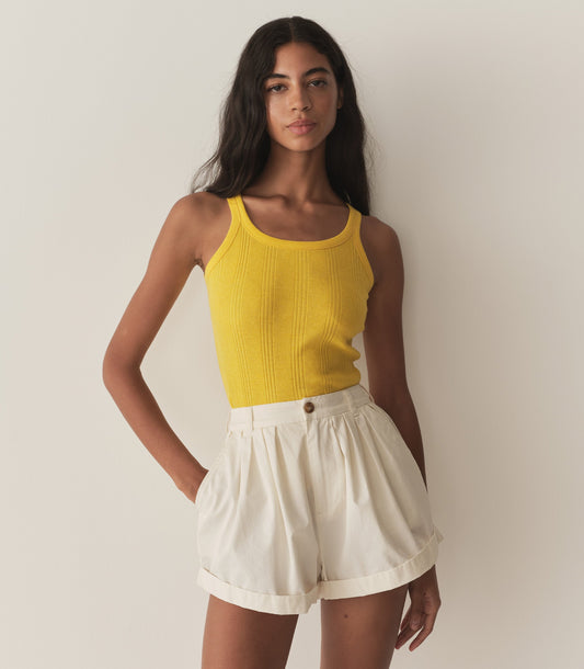 DÔEN Women Seine Cashmere Tank - Citrus