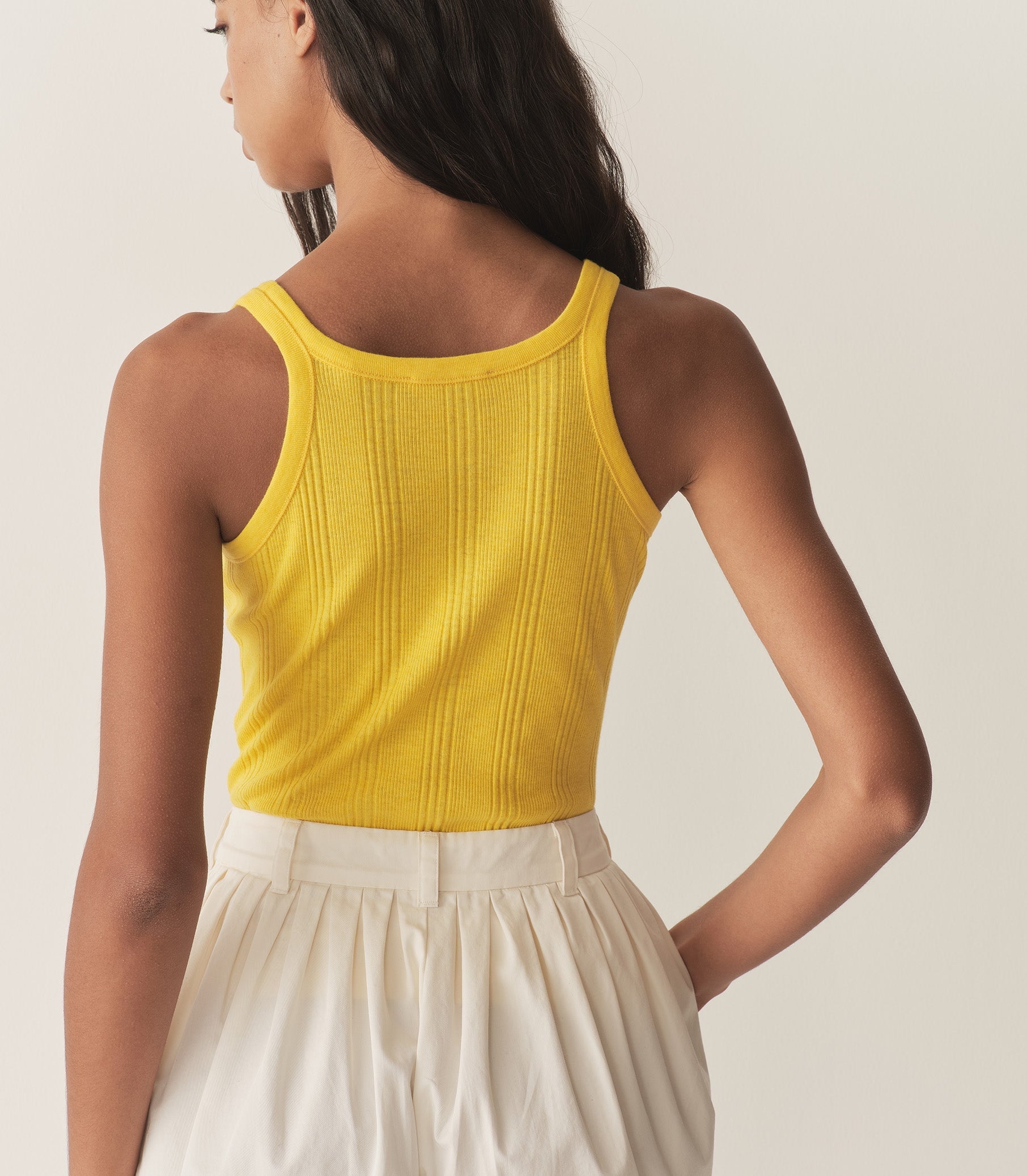 DÔEN Women Seine Cashmere Tank - Citrus