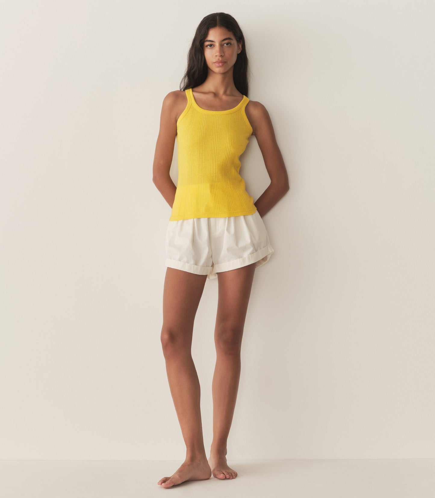 DÔEN Women Seine Cashmere Tank - Citrus