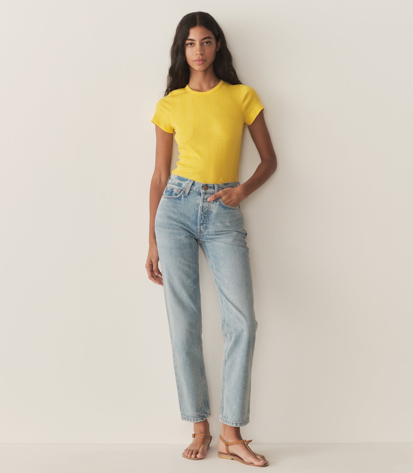 DÔEN Women Vivi Cashmere Tee - Citrus