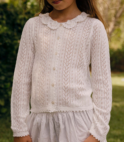 DÔEN Kids Little Martina Cardigan - Pale Lily