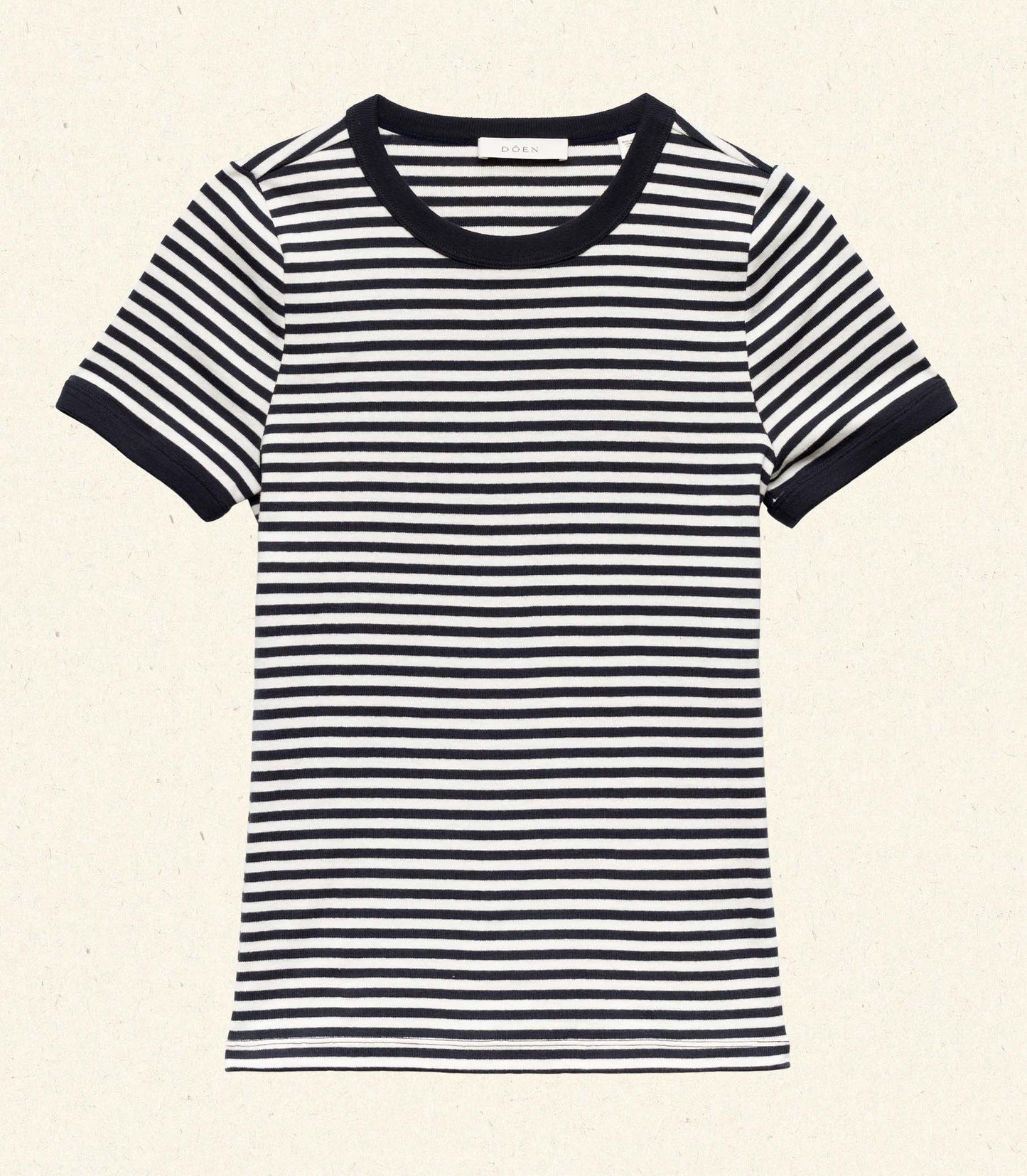 DÔEN Women Vivi Tee - Navy Nantucket Stripe
