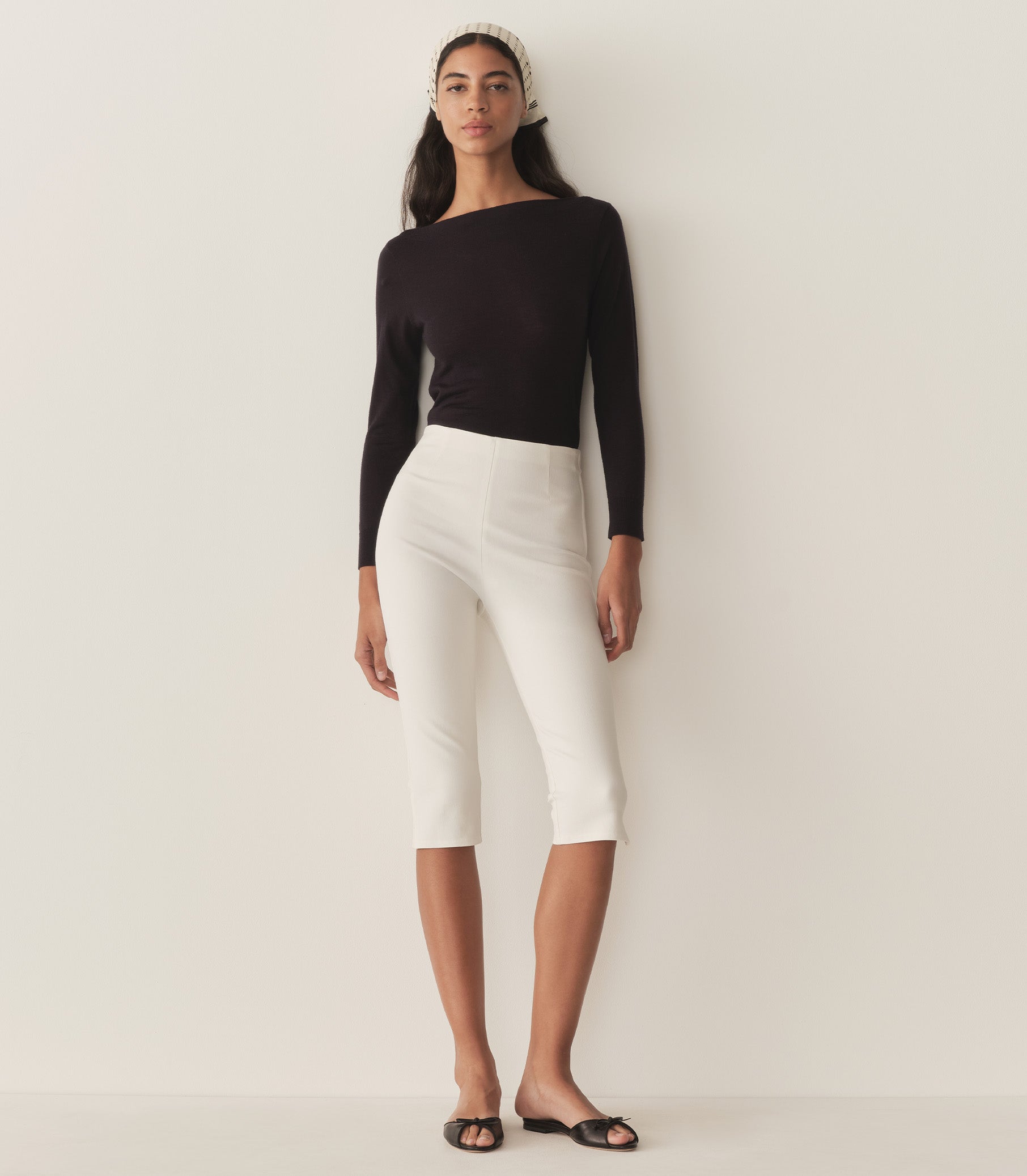 DÔEN Women Lula Capri Pant - Salt