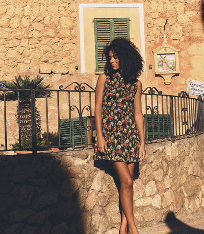 DÔEN Women Gianna Dress - Noir Wild Rose