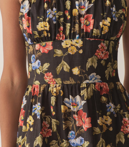 DÔEN Women Benoit Dress - Noir Wild Rose