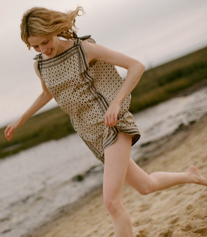 DÔEN Women Malia Dress - Cream Montmartre Foulard