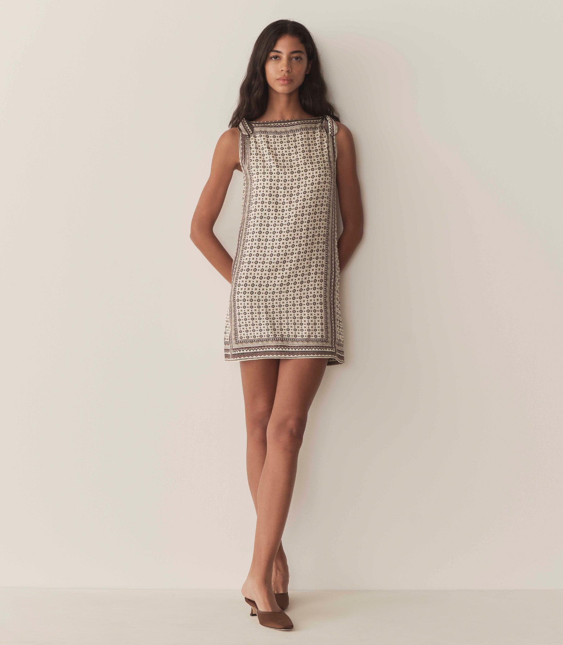 DÔEN Women Malia Dress - Cream Montmartre Foulard