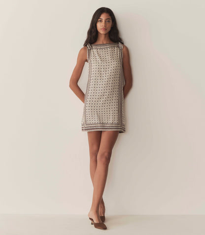 DÔEN Women Malia Dress - Cream Montmartre Foulard