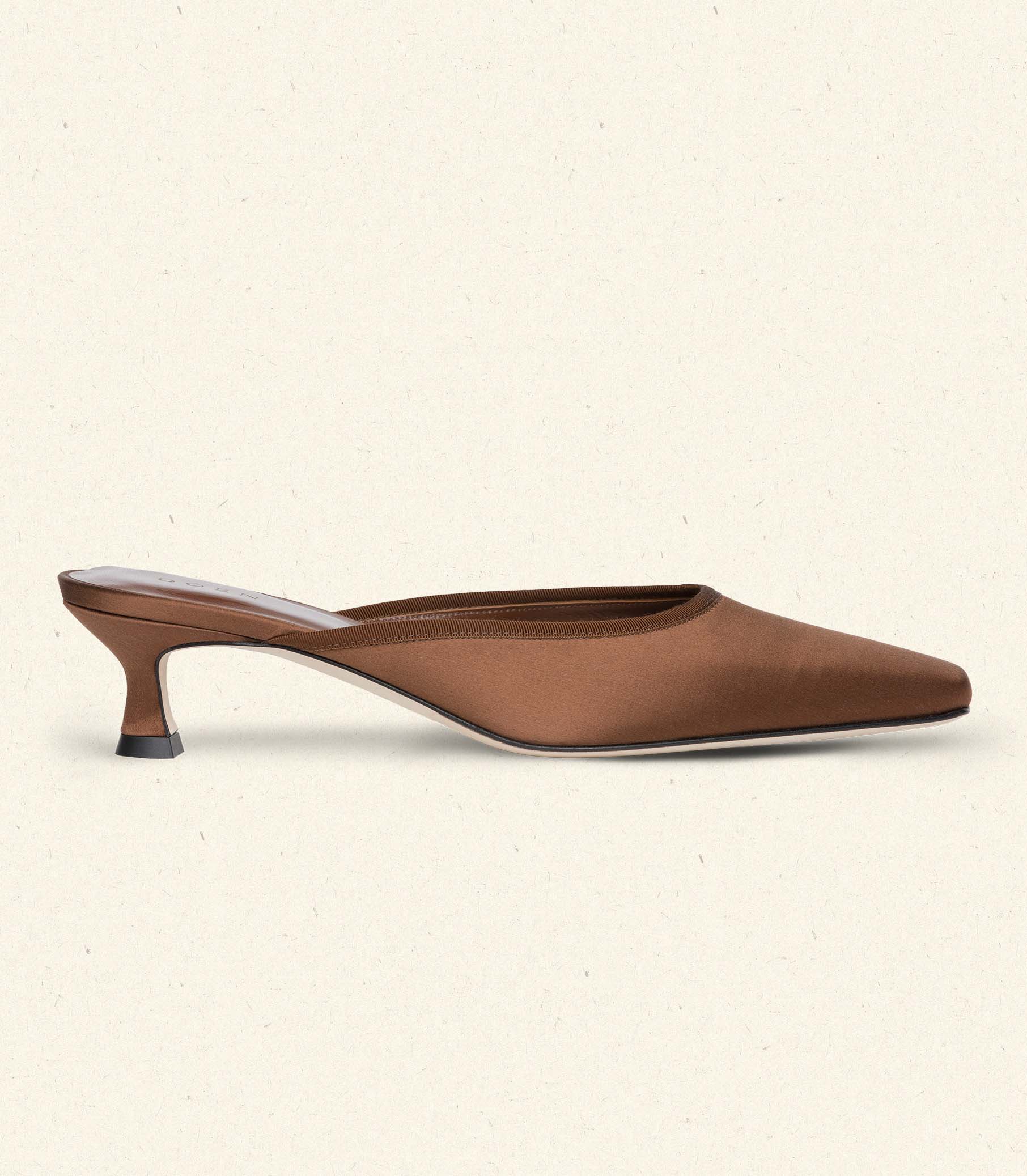 DÔEN Women Luma Heel - Chocolate Satin