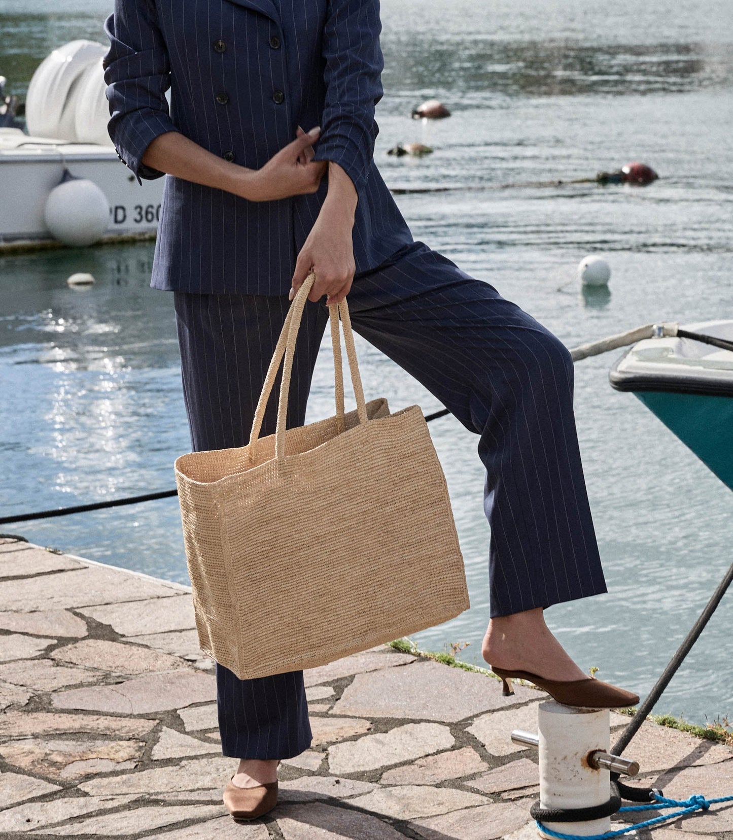 DÔEN Women Grande Mathilde Bag - Natural Raffia