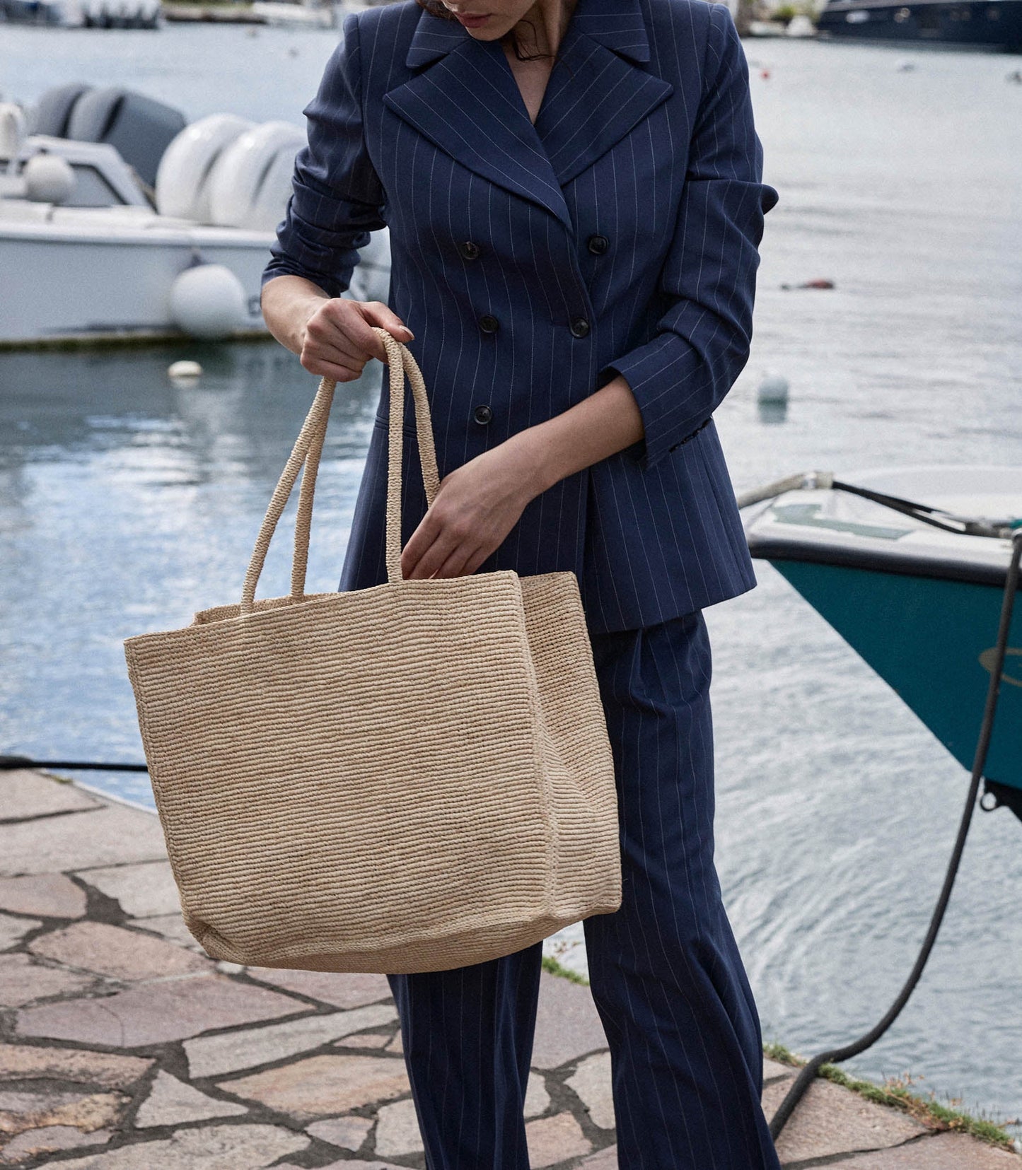 DÔEN Women Grande Mathilde Bag - Natural Raffia