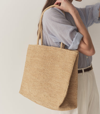 DÔEN Women Grande Mathilde Bag - Natural Raffia