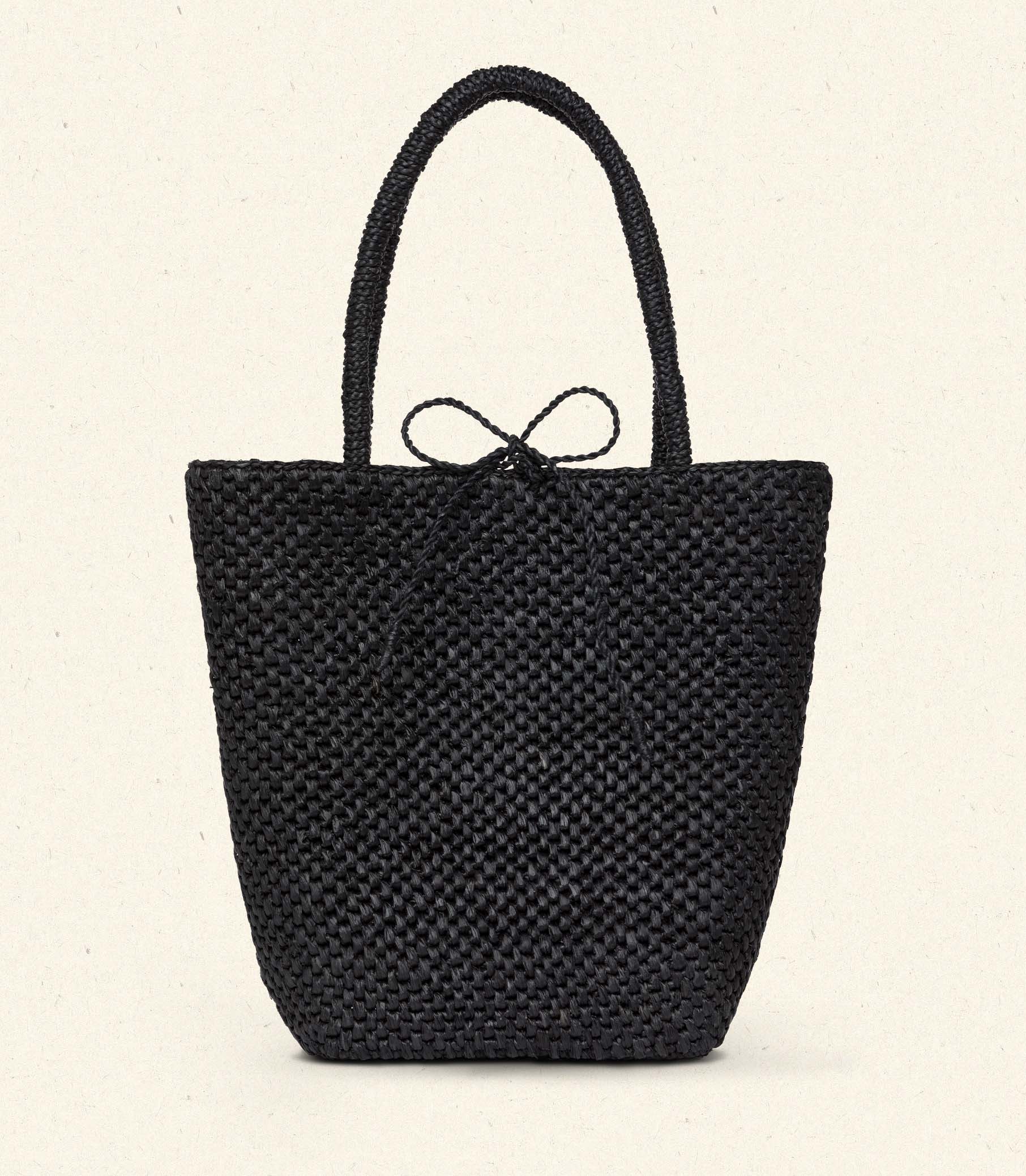 DÔEN Women Bateau Bag - Black Raffia