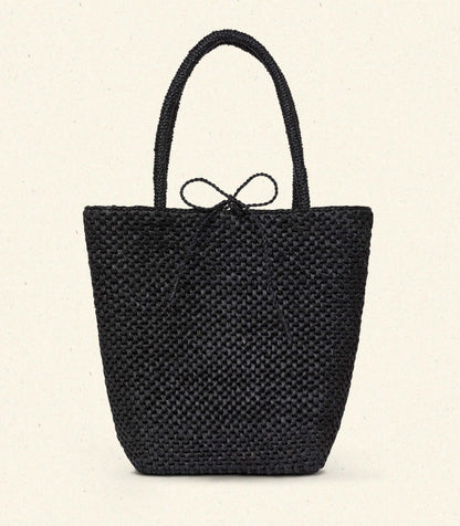 DÔEN Women Bateau Bag - Black Raffia