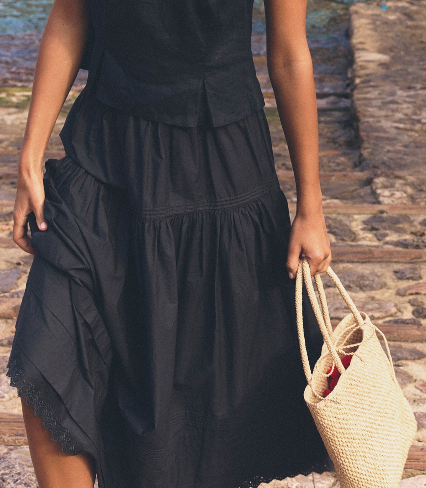 DÔEN Women Bateau Bag - Natural Raffia