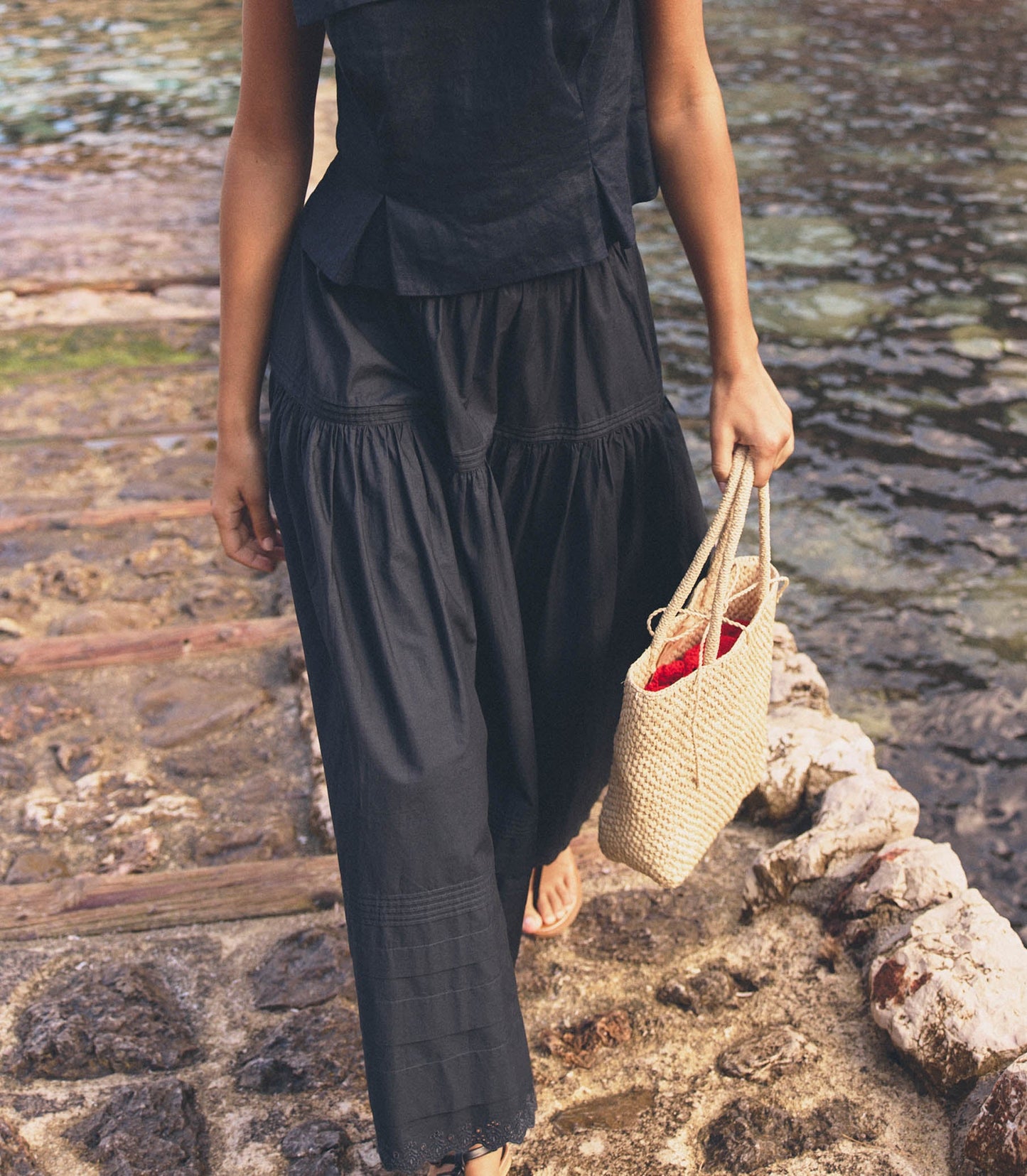 DÔEN Women Bateau Bag - Natural Raffia