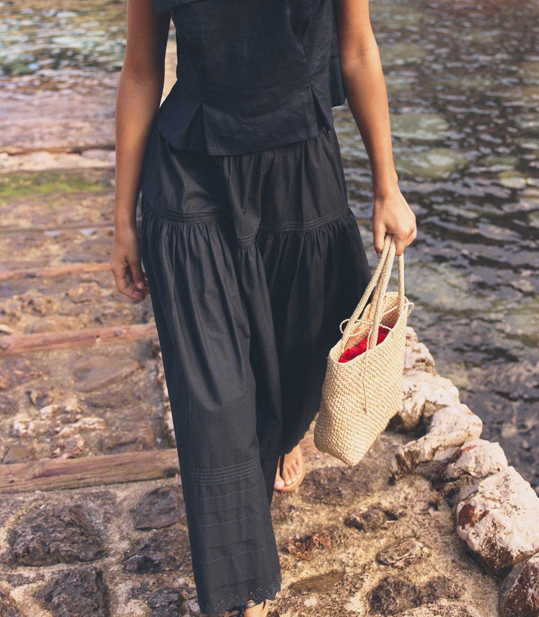 DÔEN Women Bateau Bag - Natural Raffia