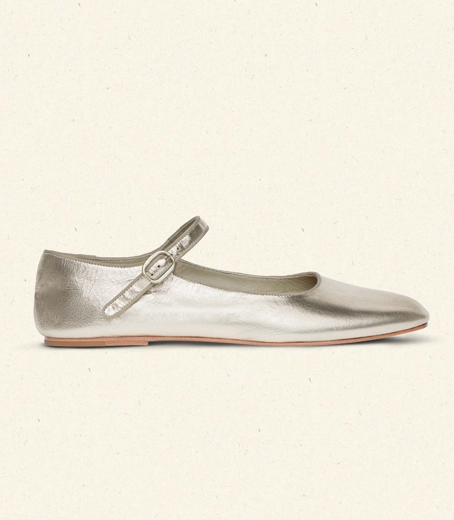 DÔEN Women Mary Jane Slipper - Platinum Metallic Nappa