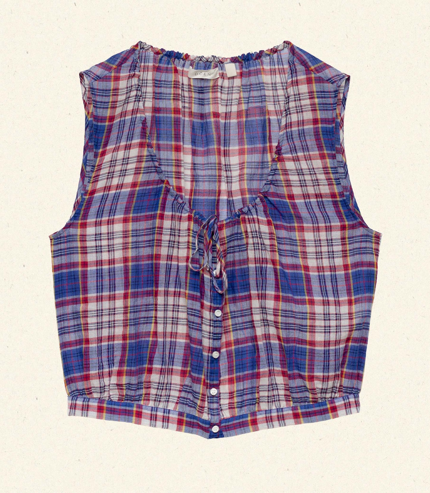 DÔEN Women Theo Top - Cote D'Azur Plaid