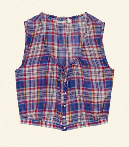DÔEN Women Theo Top - Cote D'Azur Plaid