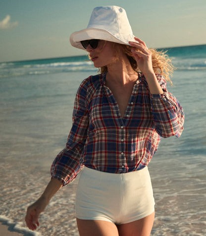 DÔEN Women Janis Top - Cote D'Azur Plaid
