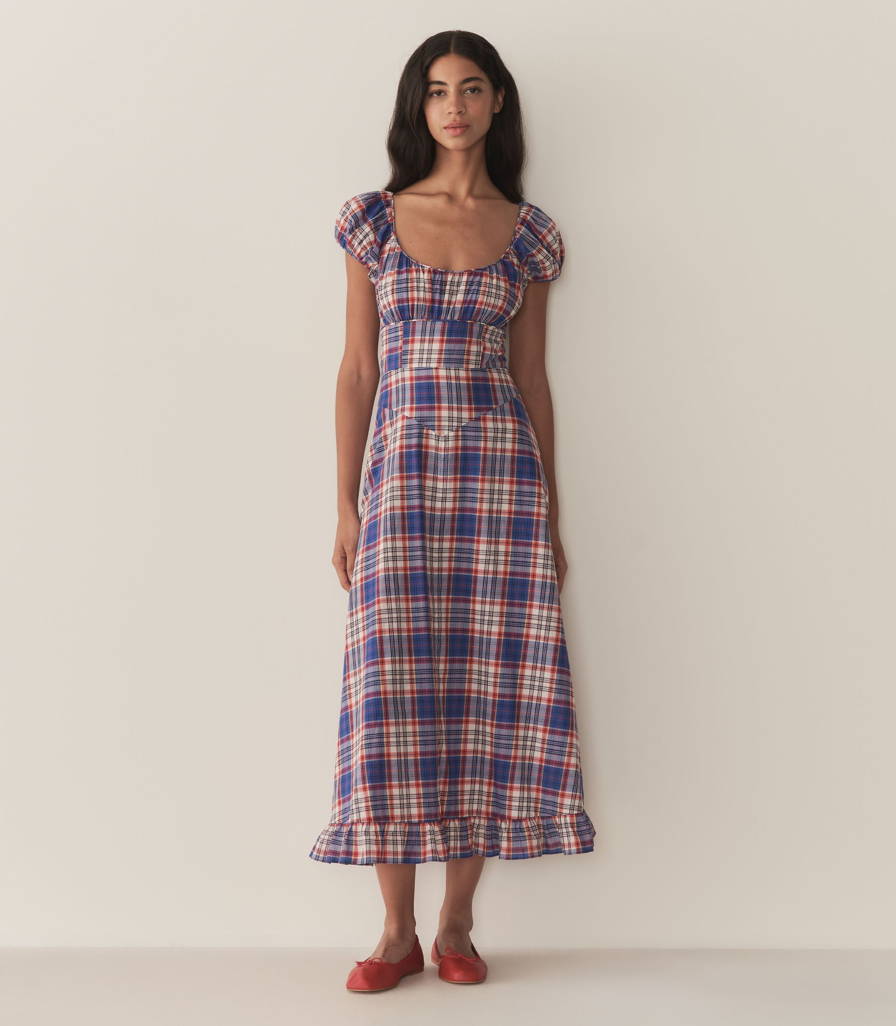 DÔEN Women Ramona Dress - Cote D'Azur Plaid