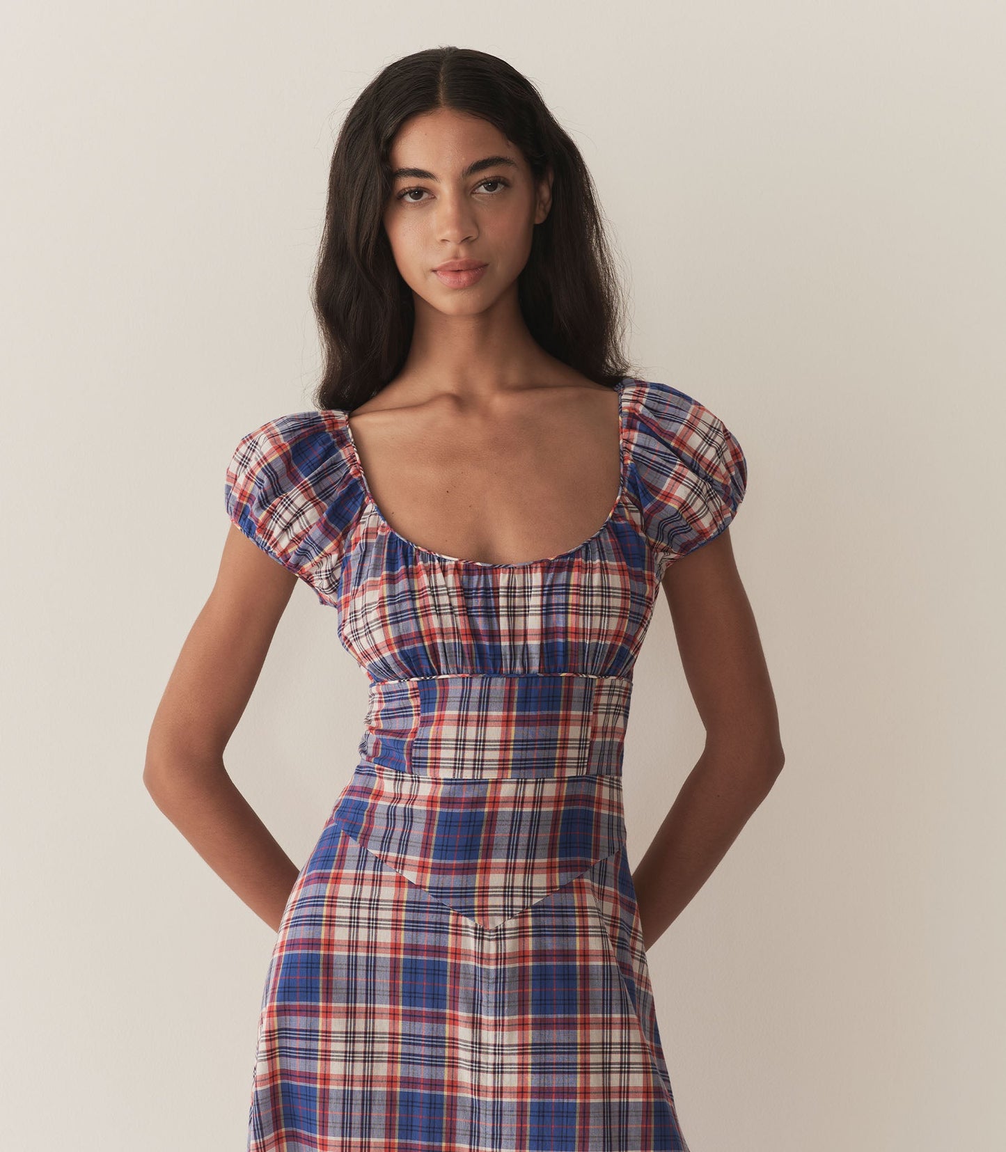 DÔEN Women Ramona Dress - Cote D'Azur Plaid