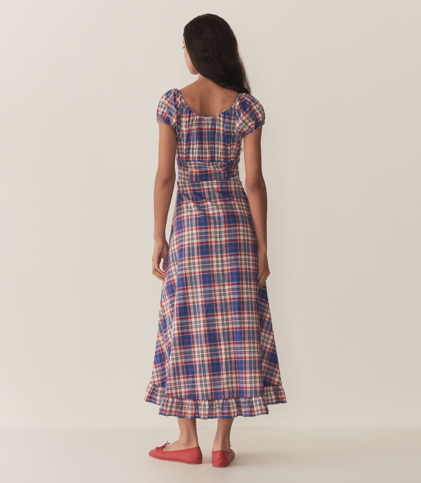 DÔEN Women Ramona Dress - Cote D'Azur Plaid