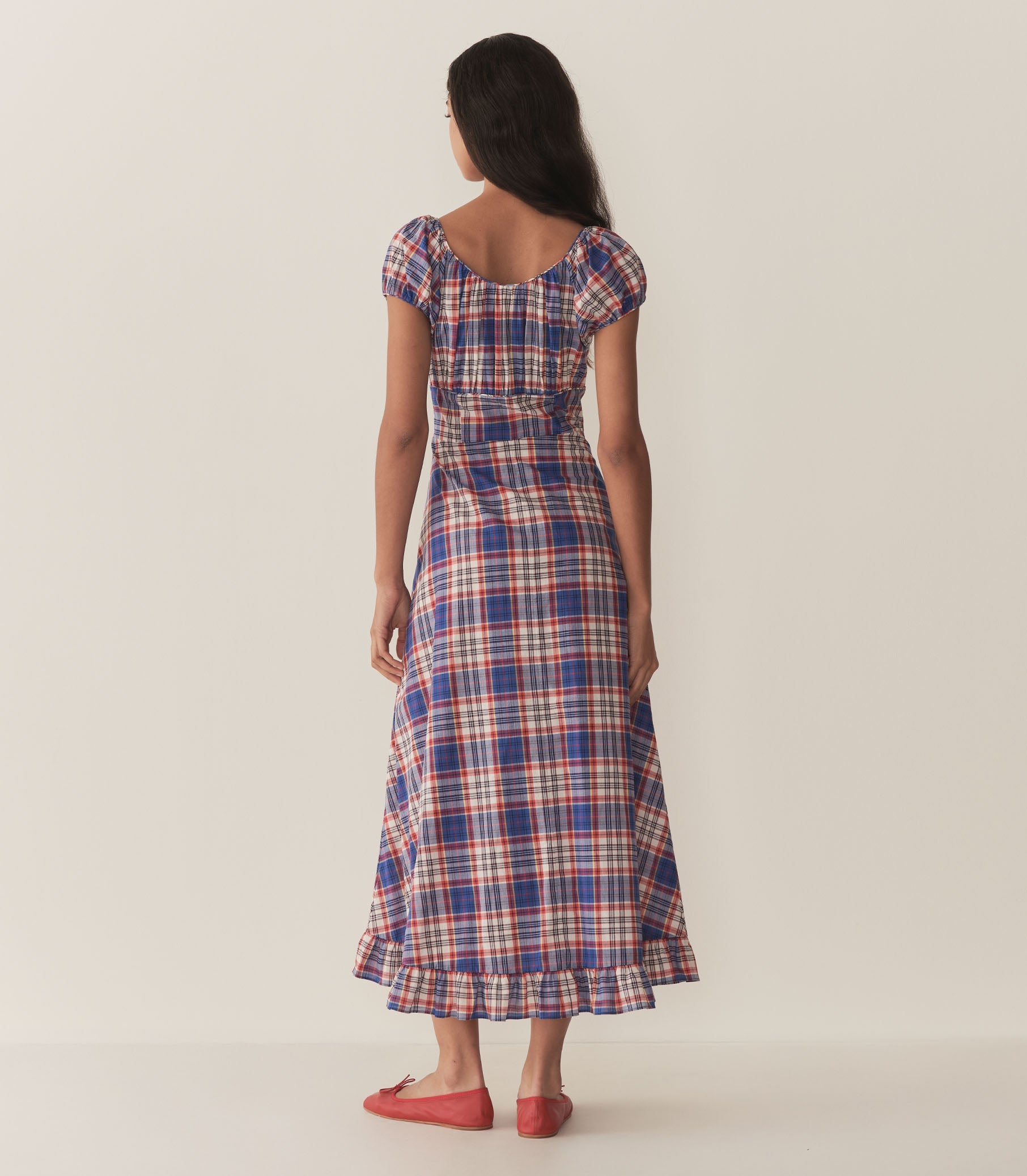 DÔEN Women Ramona Dress - Cote D'Azur Plaid