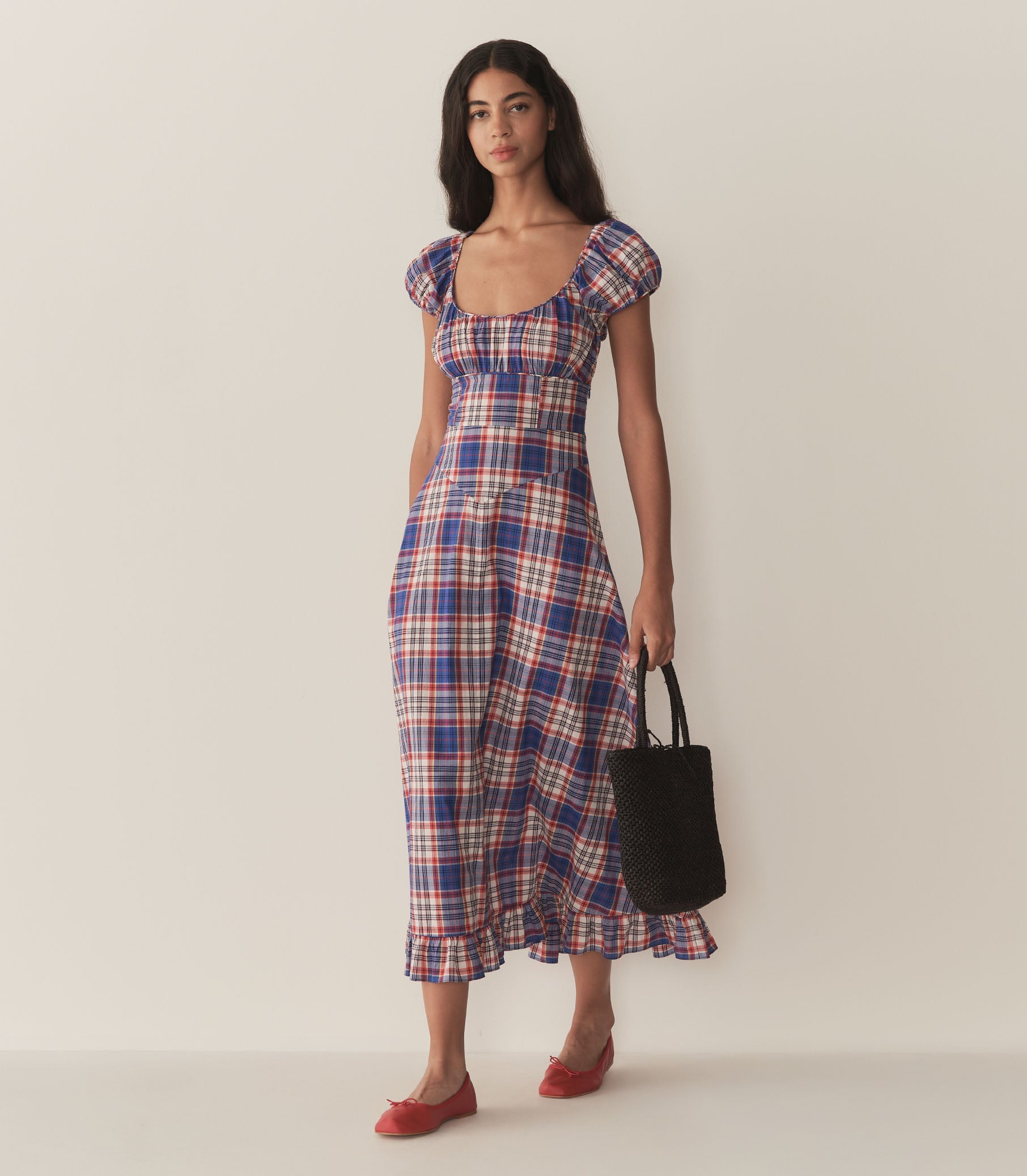 DÔEN Women Ramona Dress - Cote D'Azur Plaid