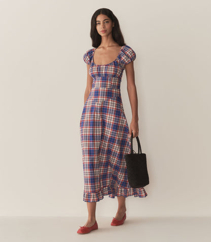 DÔEN Women Ramona Dress - Cote D'Azur Plaid