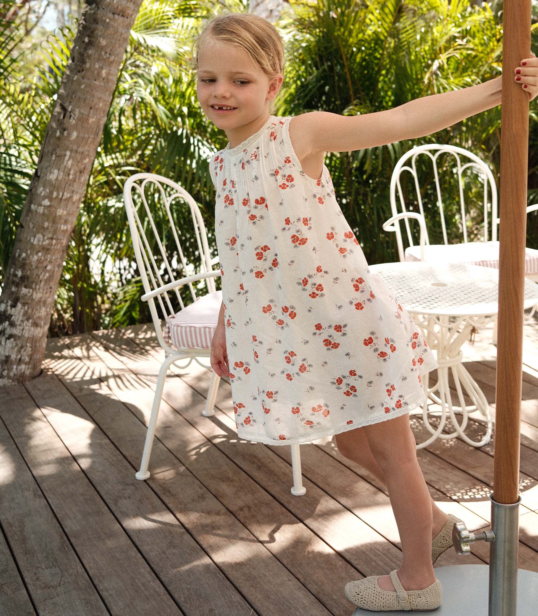 DÔEN Kids Elsa Dress - Poppy Field