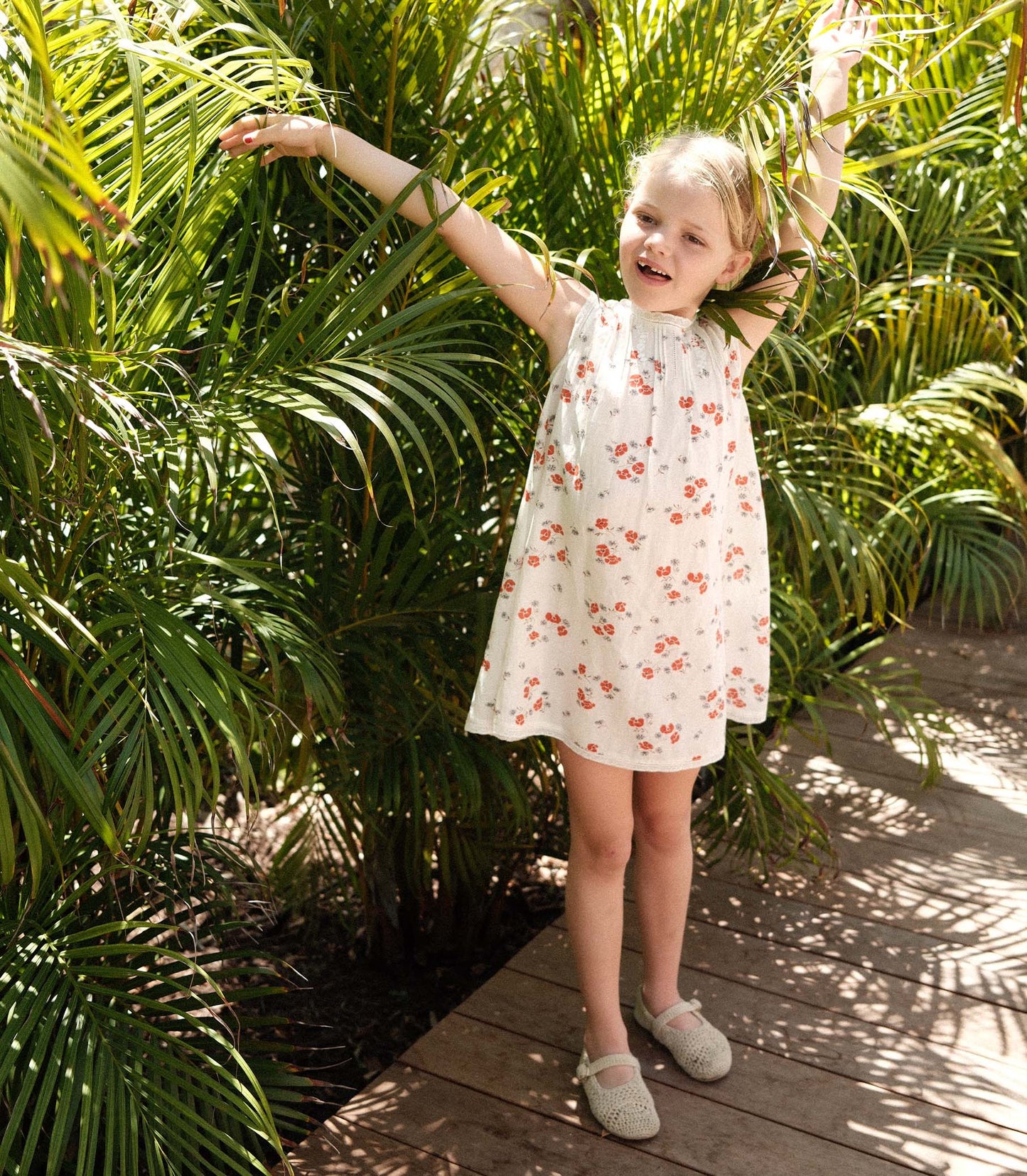 DÔEN Kids Elsa Dress - Poppy Field