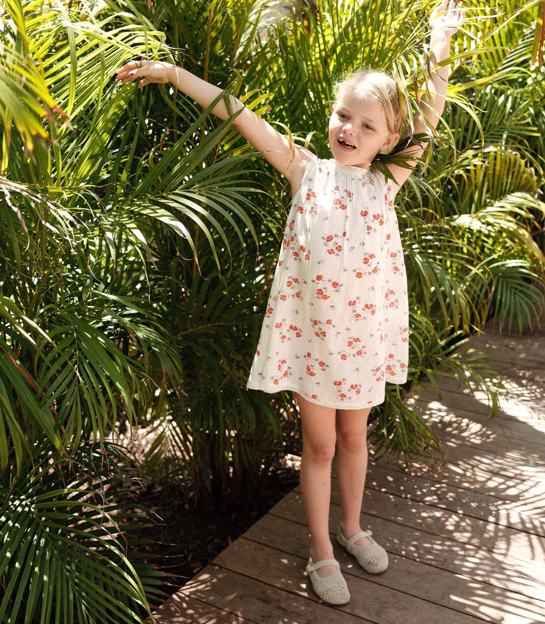 DÔEN Kids Elsa Dress - Poppy Field