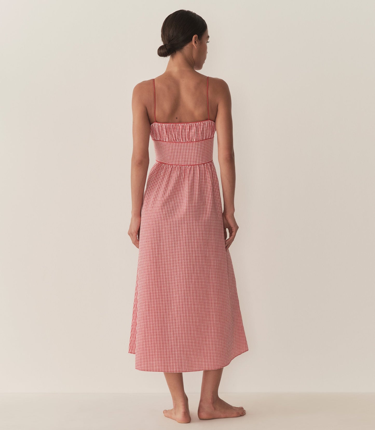 DÔEN Women Belline Dress - Rouge La Maddalena Gingham