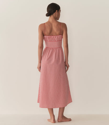 DÔEN Women Belline Dress - Rouge La Maddalena Gingham