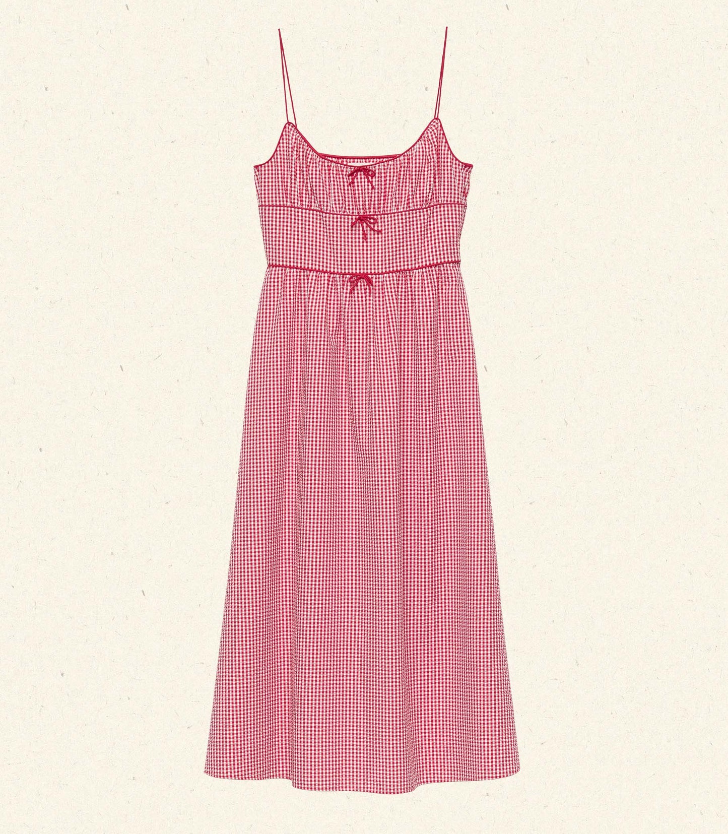 DÔEN Women Belline Dress - Rouge La Maddalena Gingham